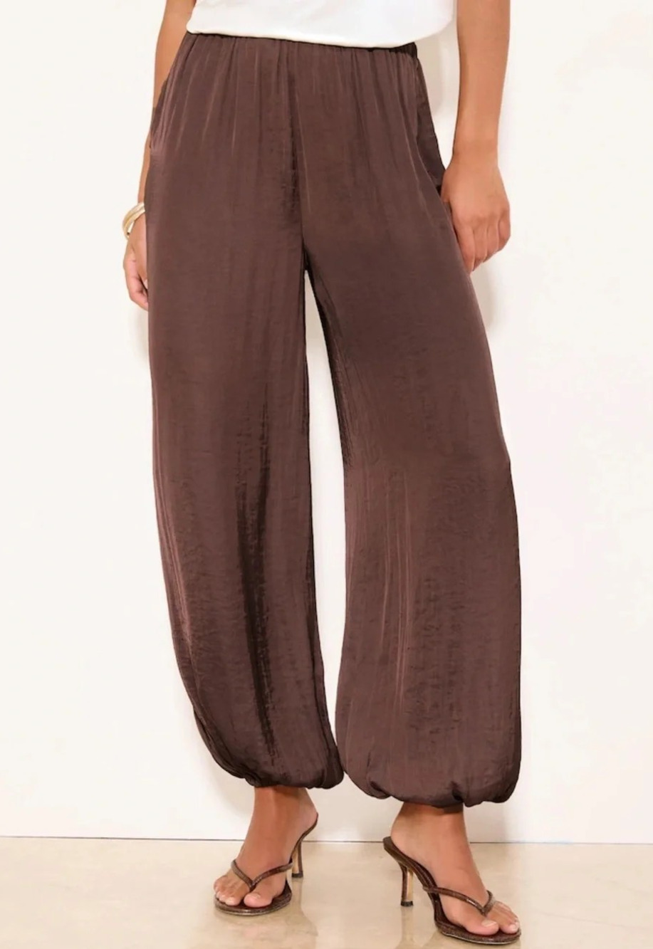 NEW! Camila Coelho Brown Balloon Pants